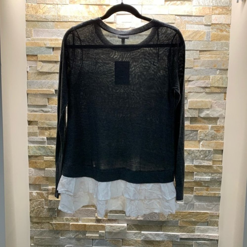 SUSINA Ruffled Twofer Sweater - Picture 4 of 6